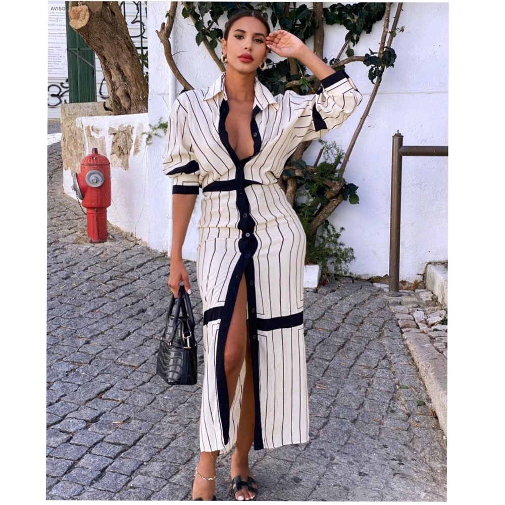 Zara Striped shirt dress
